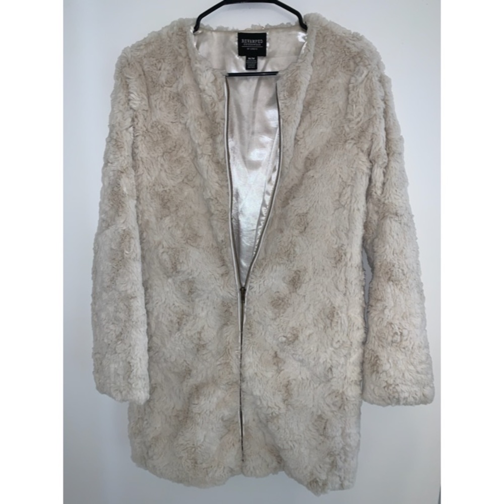 Cream over-sized Teddy Coat